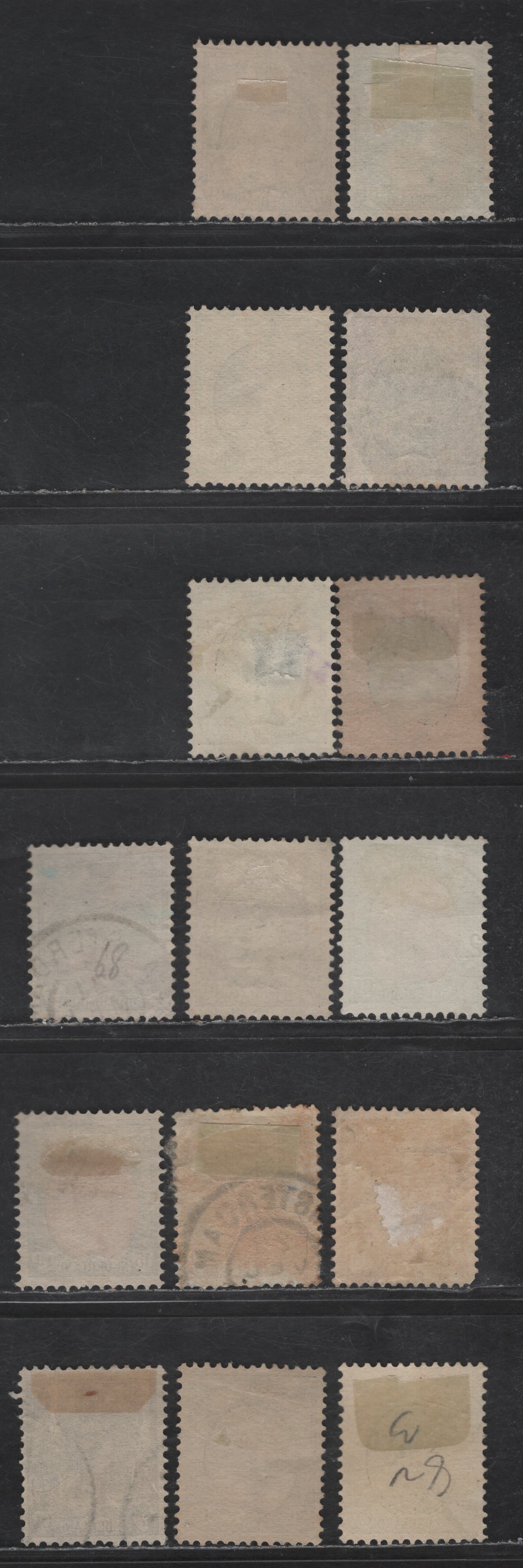 Netherlands SC#68-82 12.5c - 60c Blue - Olive Green & Green Queen Wilhelmina, 1898-1924 Queen Wilhelmina Issue, 15 Very Fine Used Singles, Includes 2 Shades Of 22.5c