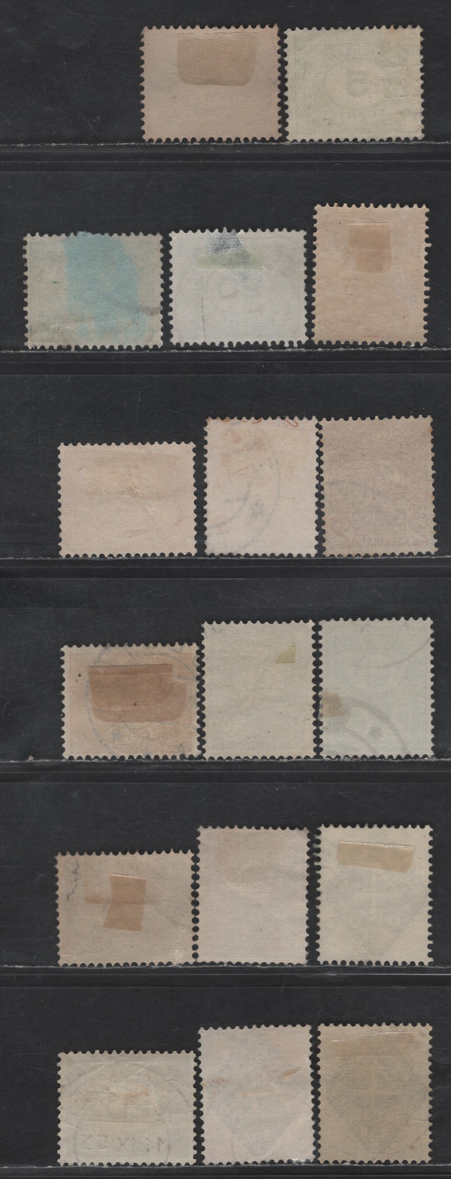 Lot 223 Netherlands SC#107-109, 113-116 5c - 4c Green - Deep Blue Numeral & Lion, 1921-1923 Numeral, Posthorn & Lion of Brabant Issues, 17 Fine/Very Fine Used Singles, Shade Varieties