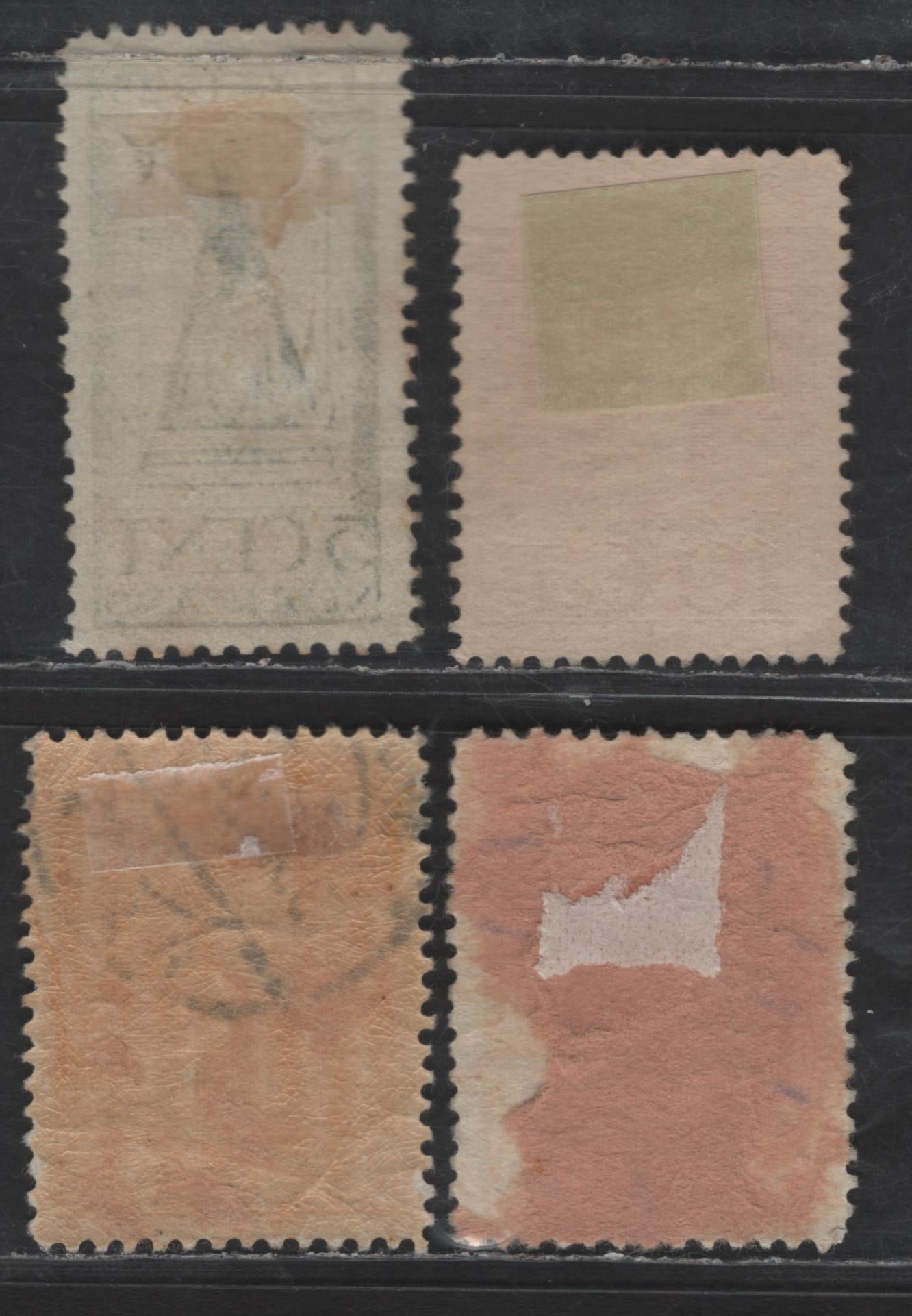 Lot 225 Netherlands SC#127, 127, 129-130 5c - 35c Green - Orange Queen Wilhelmina, 1923 25th Anniv of Queen Wilhelmina's Ascension, 4 Fine/Very Fine Used Singles, Perf 11x11.5