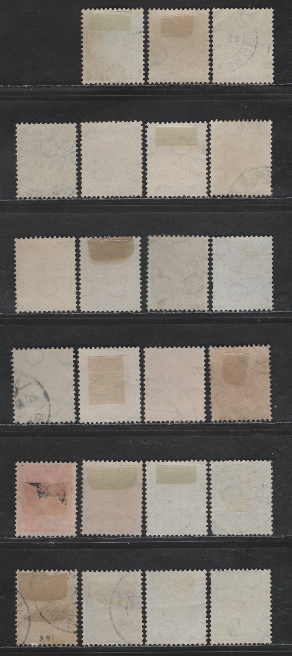 Lot 238 Netherlands SC#172-180 5c - 12.5c Ultramarine Queen Wilhelmina, 1926-1929 Queen Wilhelmina Issue, 23 Fine/Very Fine Used Singles, Watermarked Circles, Shade Variations