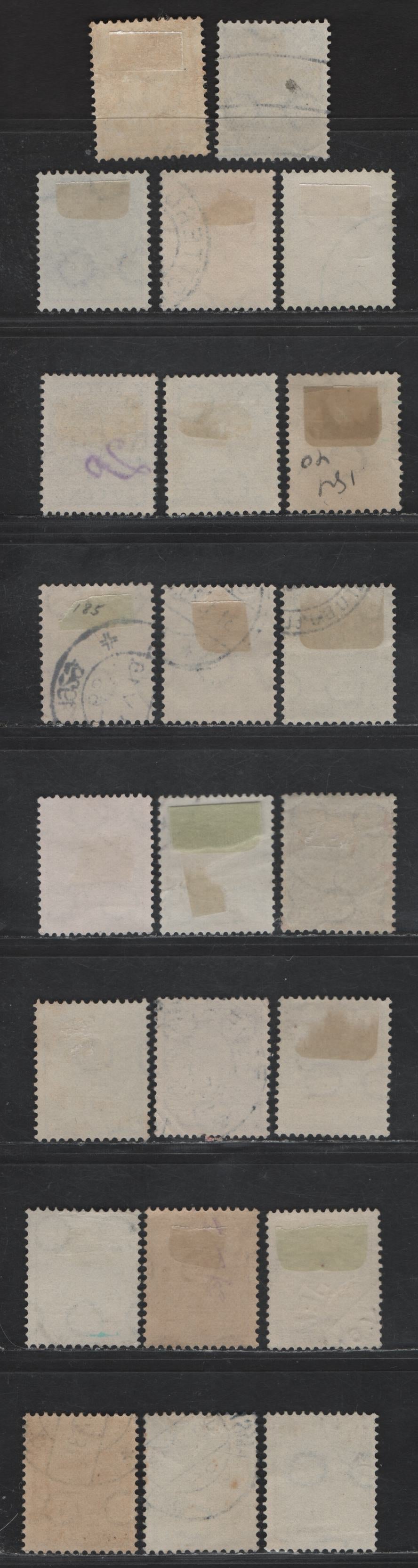 Lot 239 Netherlands SC#181-185 15c - 60c Ultramarine - Black Queen Wilhelmina, 1926-1939 Queen Wilhelmina Issues, 23 Very Fine Used Singles, Watermarked Circles, Shade Variations