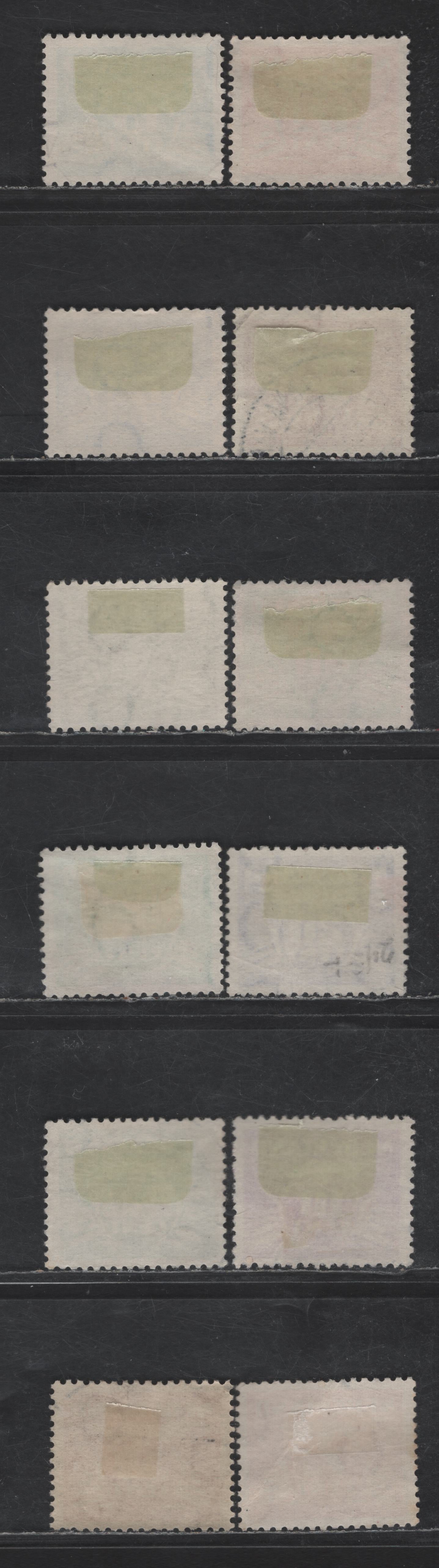 Netherlands SC#243c-243q 5c- 50c Bright Green - Orange Brown Gull, 1941 Gull Definitive Issue, 12 Very Fine Used Singles, Watermarked Circles