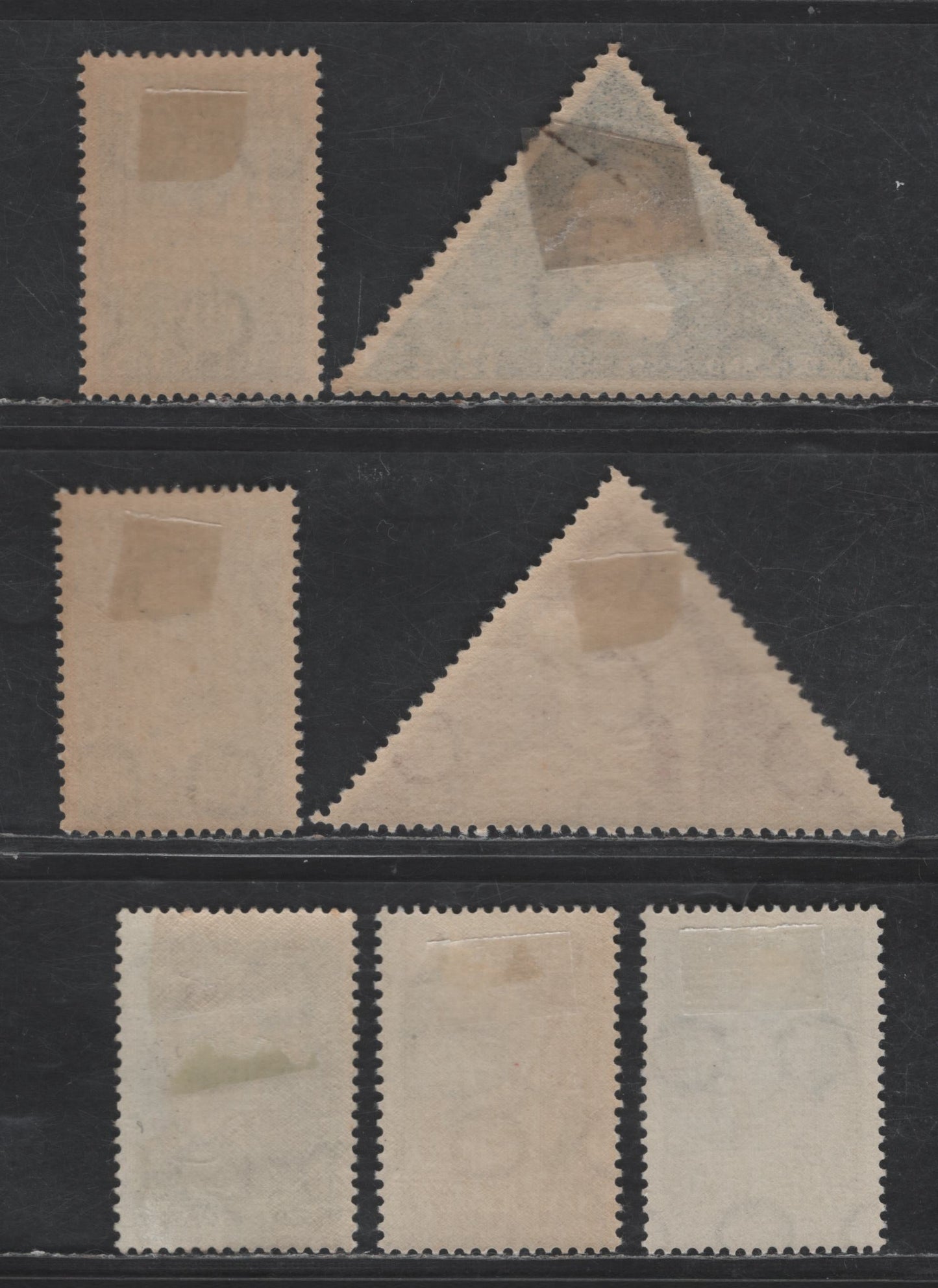 Netherlands SC#204-208, 214-215 6c - 12.5c Brown Lake - Dark Blue University At Utrecht - Dutch Railroads, 1936-1939 300th Anniv of Founding of University At Utrecht - Centenary Of Dutch Railroads Issues, 7 VFOG Singles