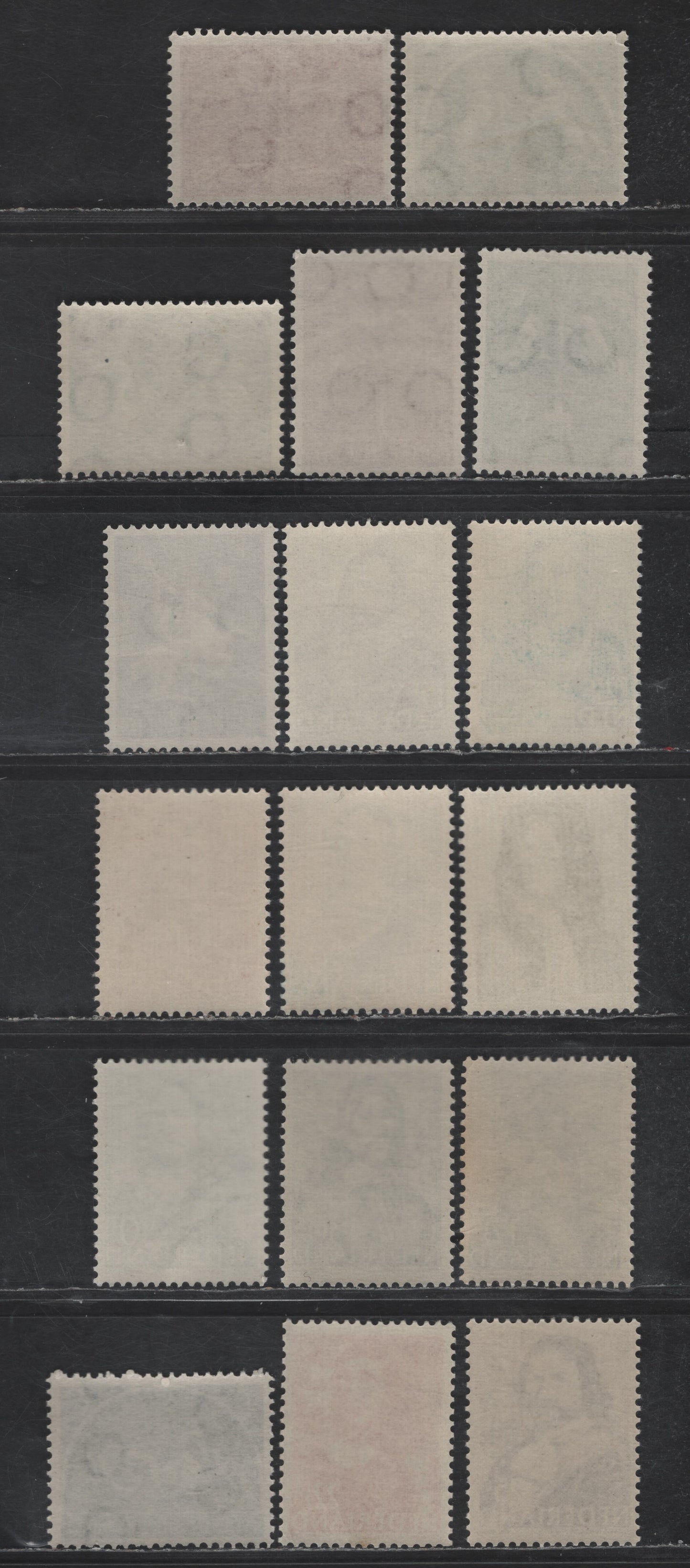 Lot 256 Netherlands SC#245-261 1c - 40c Black - Bluish Black Portrait, 1943-1944 Portraits & Symbols Issue, 17 F/VFNH Singles