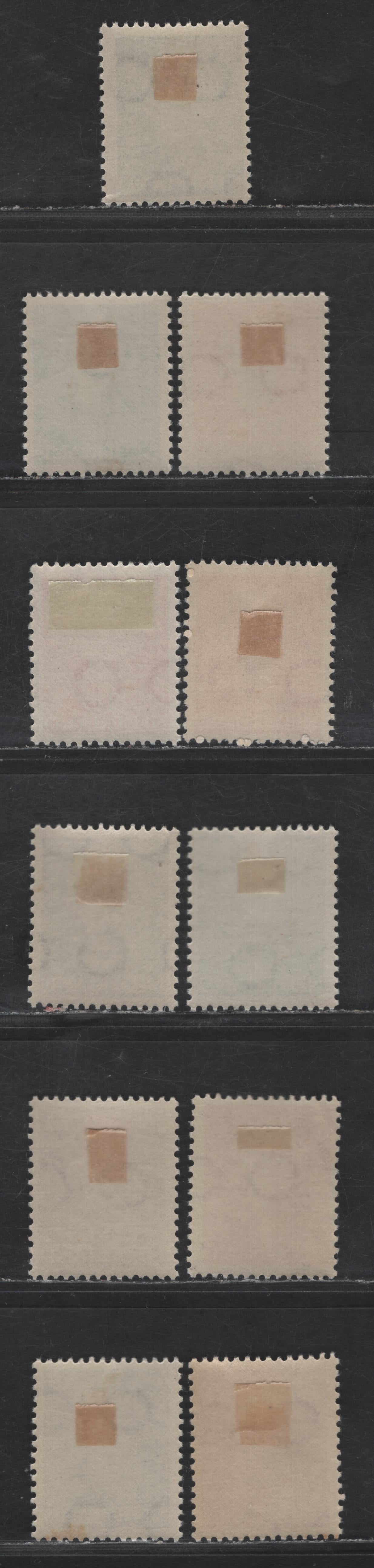 Lot 266 Netherlands SC#306-312, 314-316 5c - 45c Olive Green - Red Orange Queen Juliana, 1949 Queen Juliana Issue, 11 F/VFOG Singles, Includes 2 Shades Of 12c