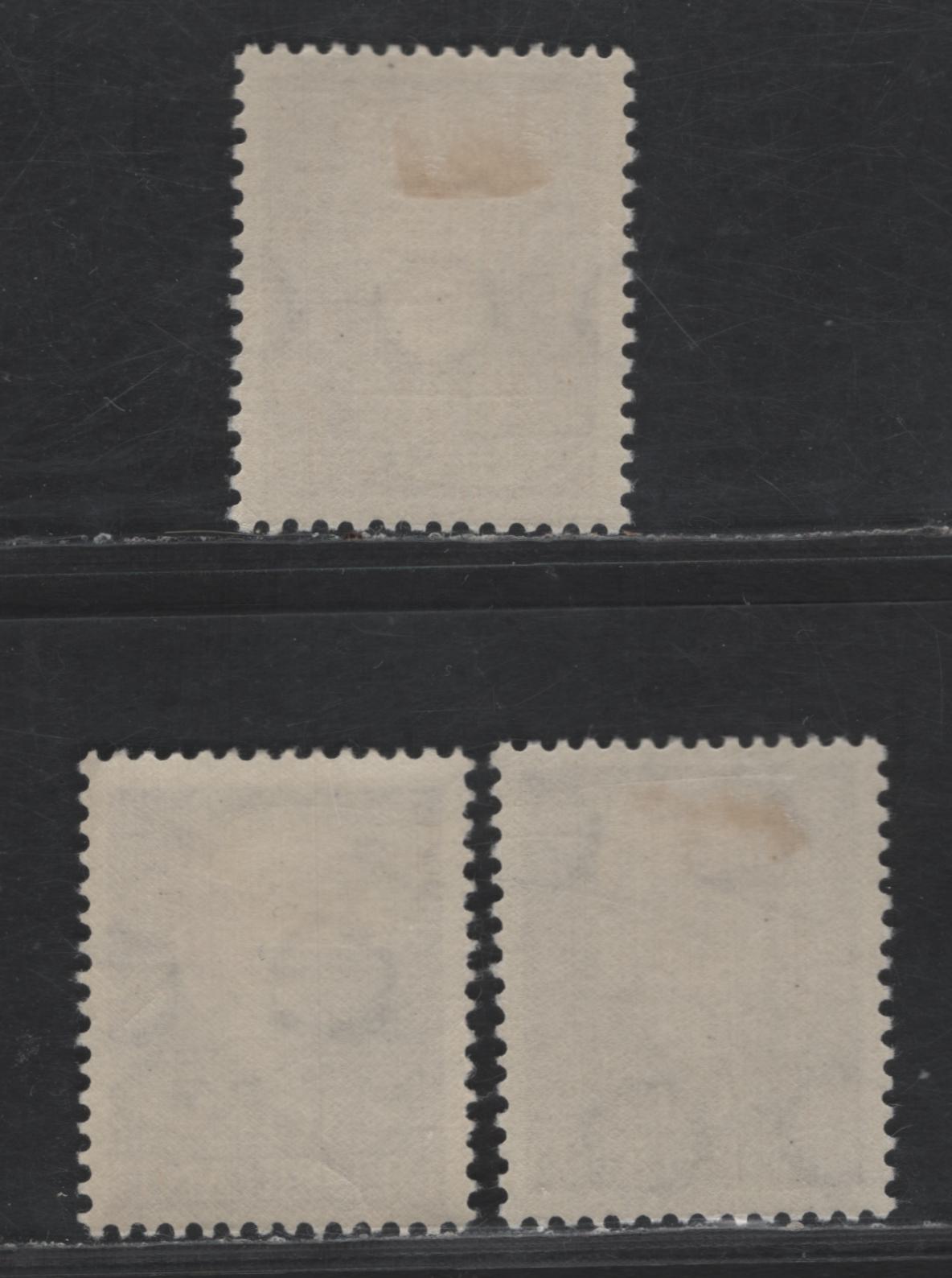 Lot 269 Netherlands SC#313, 318 30c - 60c Violet - Red Brown Queen Juliana, 1949 Queen Juliana Issue, 3 VFOG Singles