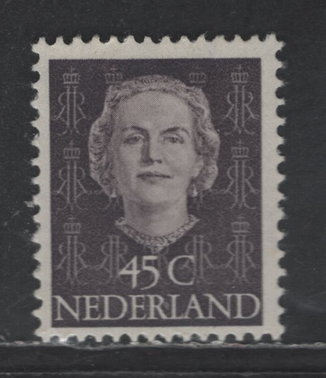 Lot 270 Netherlands SC#326 45c - 60c Violet Brown Queen Juliana, 1950-1951 Queen Juliana Issue, A FNH Single