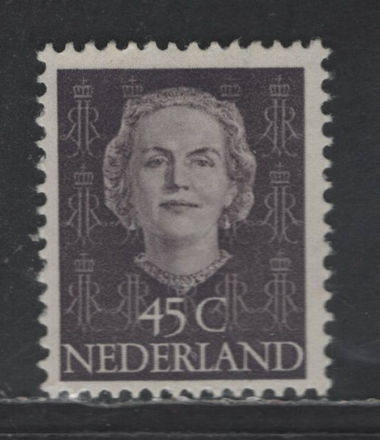 Lot 270 Netherlands SC#326 45c - 60c Violet Brown Queen Juliana, 1950-1951 Queen Juliana Issue, A FNH Single
