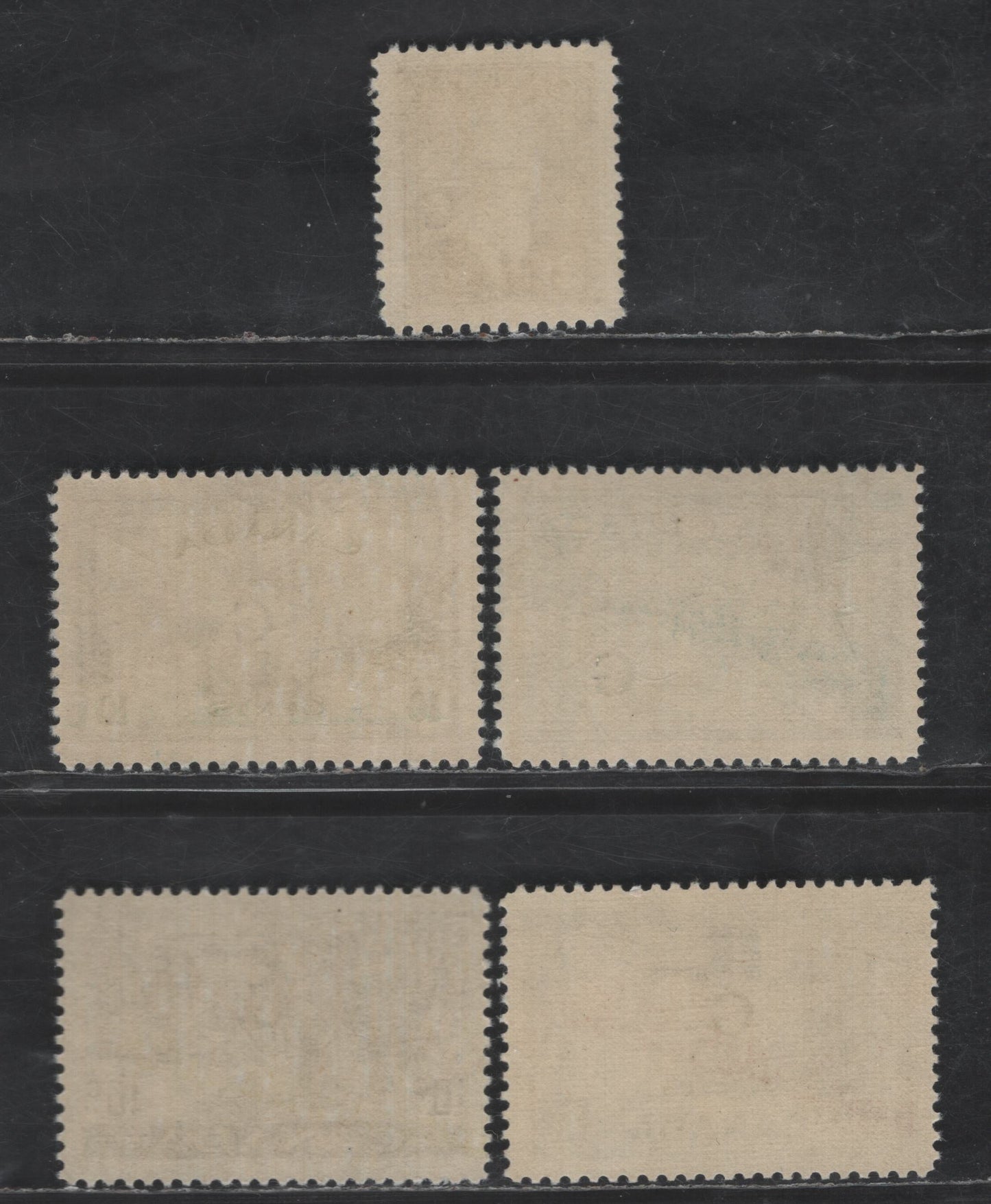 Lot 27 (C) Canada SC#O21, O26, O28, O30-O31 10c - 7c Olive Green - Brown Great Bear Lake - Canada Geese, 1950-1953 Peace/Natural - Definitive Issues, 5 VFNH Singles