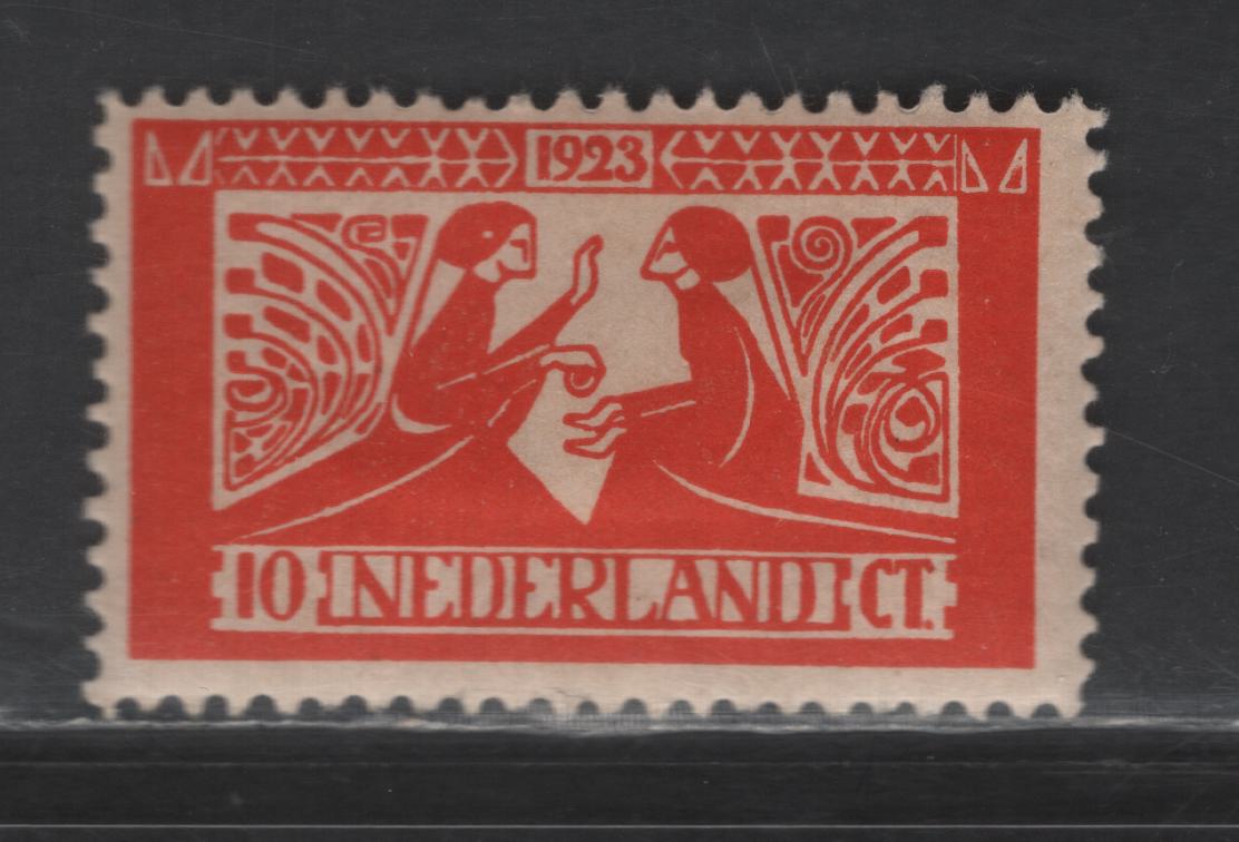 Lot 286 Netherlands SC#B4 2c + 5c Violet Blue Symbolical of Charity, 1923 Semi Postal Issue, A VFOG Single