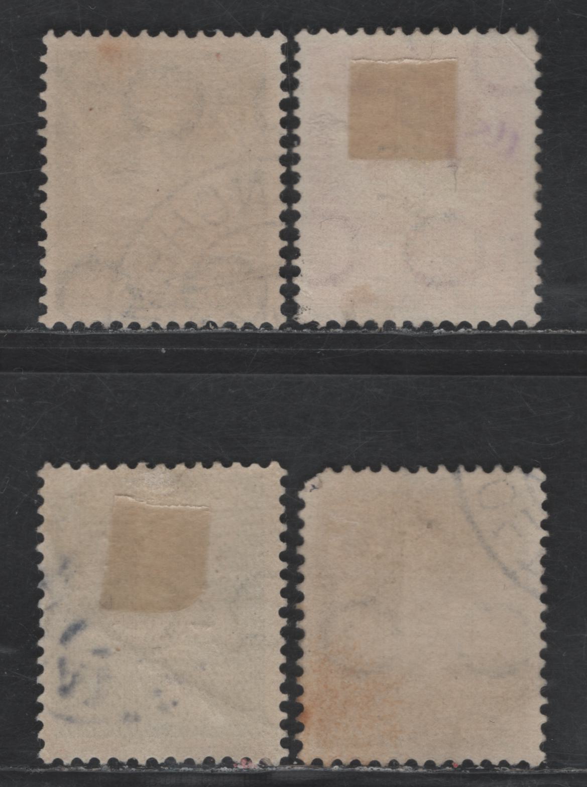 Netherlands SC#B37-B40 1.5c+1.5c - 12.5c+3.5c Gray - Dark Blue Child on Dolphin, 1929 Semi Postal Issue, 4 Very Fine Used Singles, 6c Has A Wrinkle