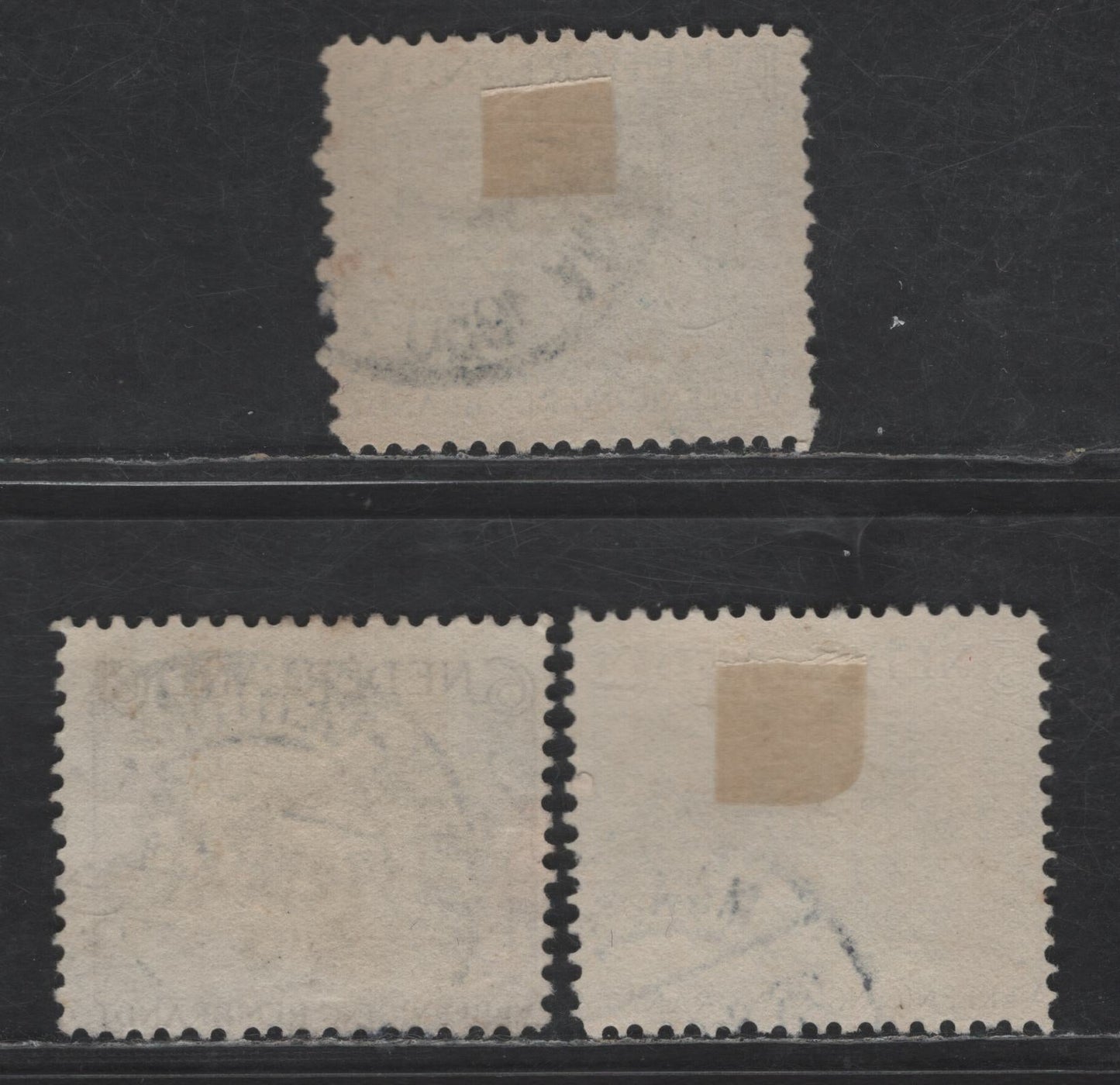 Lot 299 Netherlands SC#B41-B43 5c+5c - 12.5c+5c Blue Green - Deep Blue Rembrant & Cloth Merchants, 1930 Semi Postal Issue, 3 Fine/Very Fine Used SIngles