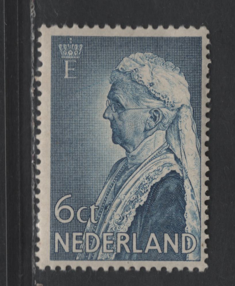 Lot 311 Netherlands SC#B72 6c+2c Blue Dowager Queen Emma, 1934 Semi Postal Issue, A VFOG Single
