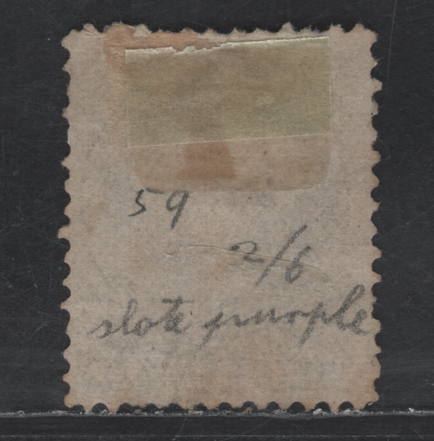 Lot 41 Canada SC#29a 15c Grayish Purple Queen Victoria, 1868-1876 Large Queen Issue, A Very Good Used Single, Paper MM-X, Perf 11.75x12, Fine Centering, But Several Short Perfs & Few Tone Spots