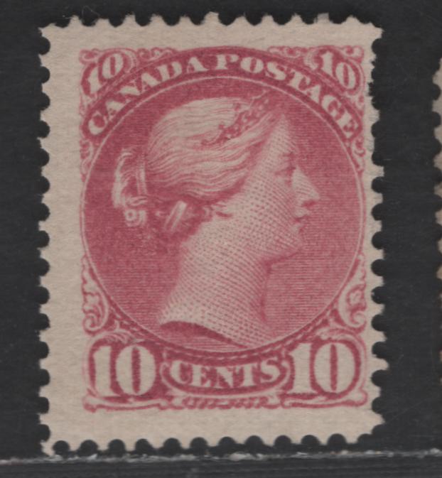 Lot 49 Canada SC#40a 10c Magenta Queen Victoria, 1870-1893 Small Queen Issue, A VGOG Single, Late Montreal Printing, Perf 12.1, Paper LM-E