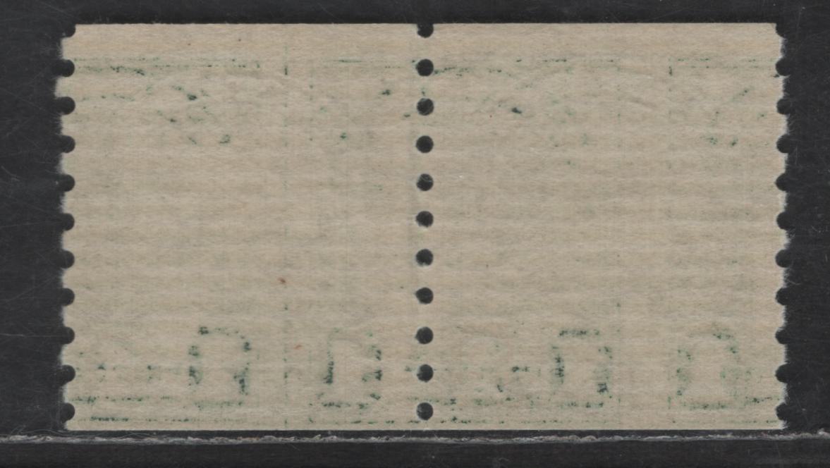 Lot 5 (C) Canada SC#179i 1c Deep Green King George V , 1930-1931 Arch/Leaf Coil Issue, A F/VFNH Coil Line Pair, BABN Printing