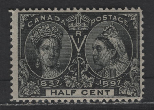 Lot 59 Canada SC#50 1/2c Black Queen Victoria, 1897 Diamond Jubilee Issue, A FOG Single