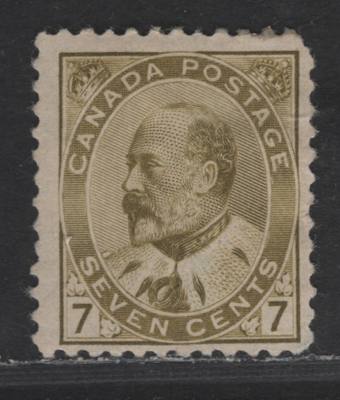 Lot 85 Canada SC#92 7c Olive Bistre King Edward VII, 1903-1908 King Ed ...