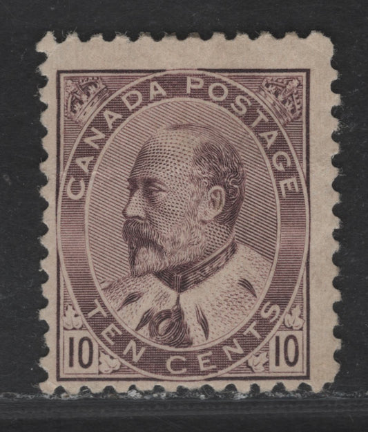 Lot 86 Canada SC#93i 10c Dull Lilac King Edward VII, 1903-1908 King Edward VII Issue, A FOG Single