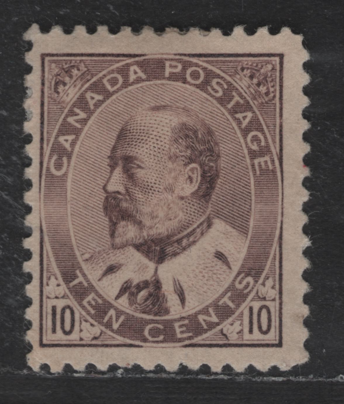 Lot 87 Canada SC#93 10c Brown Lilac King Edward VII, 1903-1908 King Edward VII Issue, A FOG Single