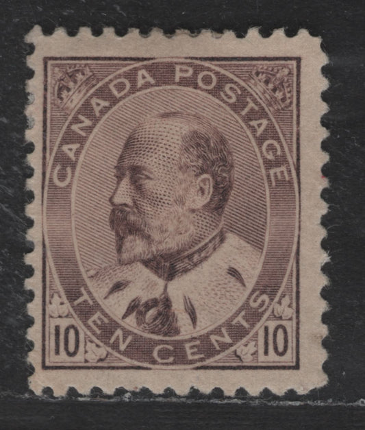 Lot 87 Canada SC#93 10c Brown Lilac King Edward VII, 1903-1908 King Edward VII Issue, A FOG Single