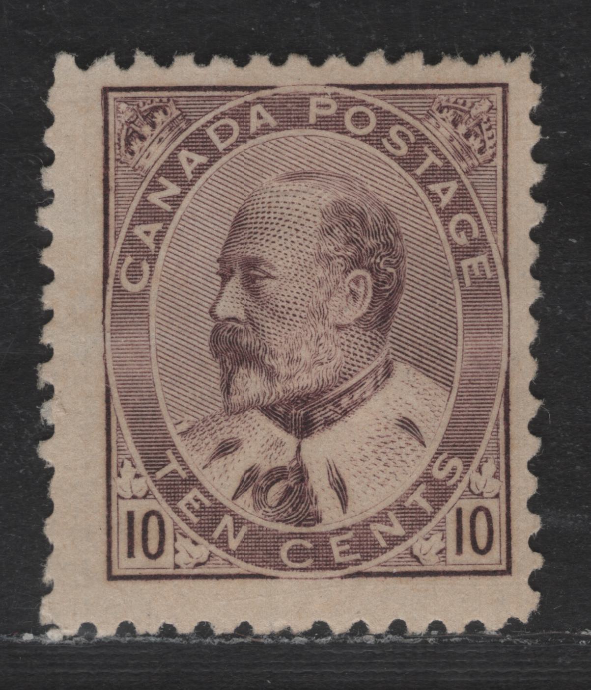 Lot 88 Canada SC#93i 10c Dull Lilac King Edward VII, 1903-1908 King Edward VII Issue, A FOG Single