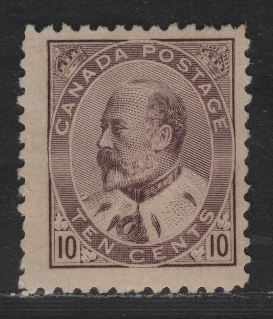 Lot 88 Canada SC#93i 10c Dull Lilac King Edward VII, 1903-1908 King Edward VII Issue, A FOG Single