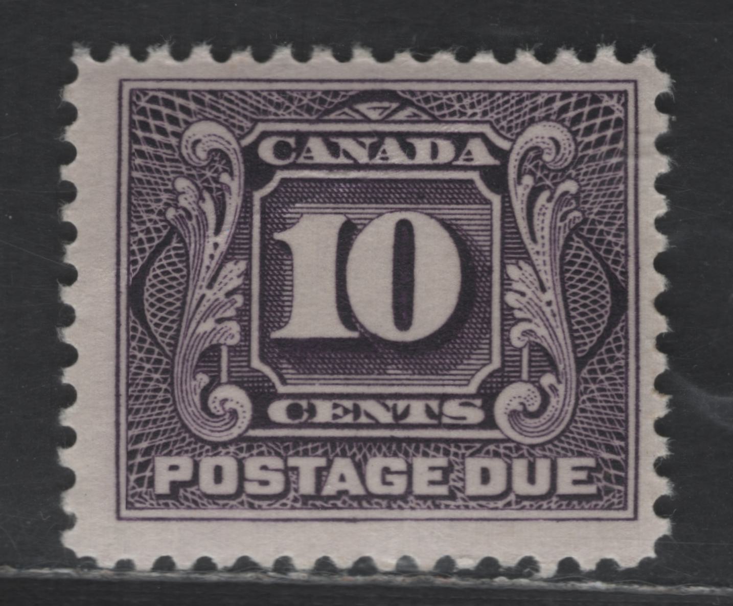 Lot 93 Canada SC#J5 10c Deep Rose Lilac Numeral, 1906-1928 First Postage Due Issue, A VGNH Single, Dry Printing, Small Internal Crease At UL