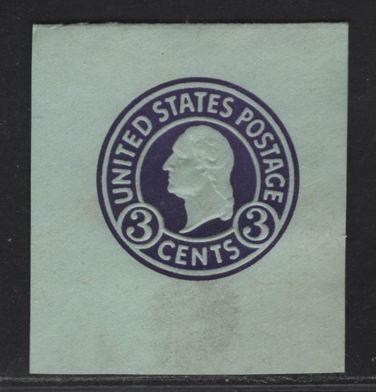 Lot 115 United States SC#U439d 3c Dark Violet Washington, 1915-1932 Heads Issue, A Very Fine Unused Single, Die 7 On Blue