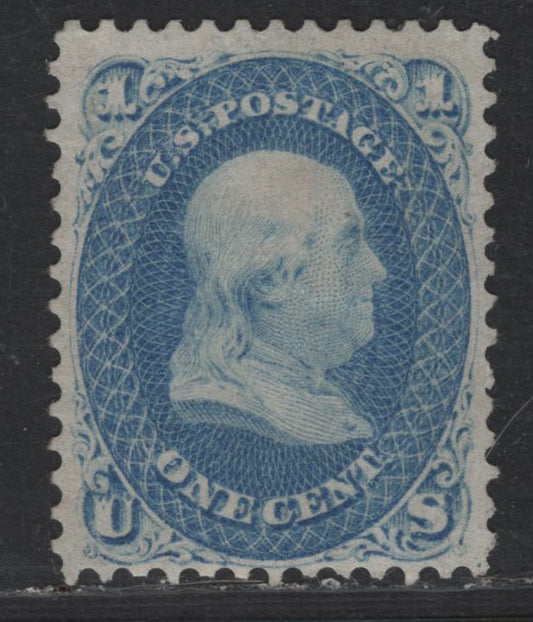 Lot 145 United States Of America SC#63 1c Blue Benjamin Franklin, 1861-1869 Civil War Issue, A VF unused Single