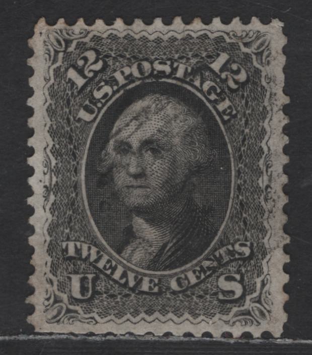 Lot 151 (C) United States Of America SC#69 12c Black George Washington, 1861-1869 Civil War Issue, A VG Used Single With Trimmed Perfs & Very Tiny Tear