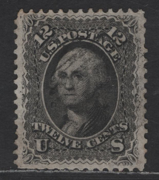 Lot 151 (C) United States Of America SC#69 12c Black George Washington, 1861-1869 Civil War Issue, A VG Used Single With Trimmed Perfs & Very Tiny Tear
