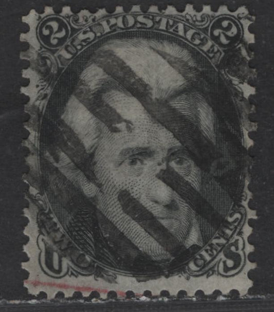 Lot 155 (C) United States Of America SC#73 2c Black Andrew Jackson, 1861-1869 Civil War Issue, A Fine Used Single