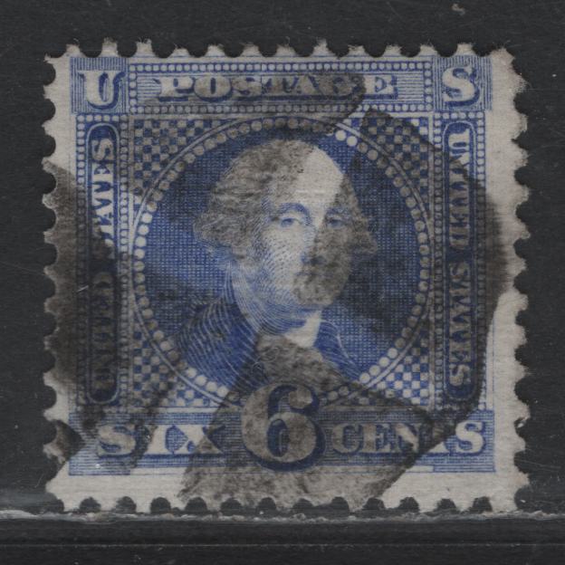 Lot 162 (C) United States Of America SC#115 6c Ultramarine George Washington, 1869 Pictorial Issue, A Fine Used Single