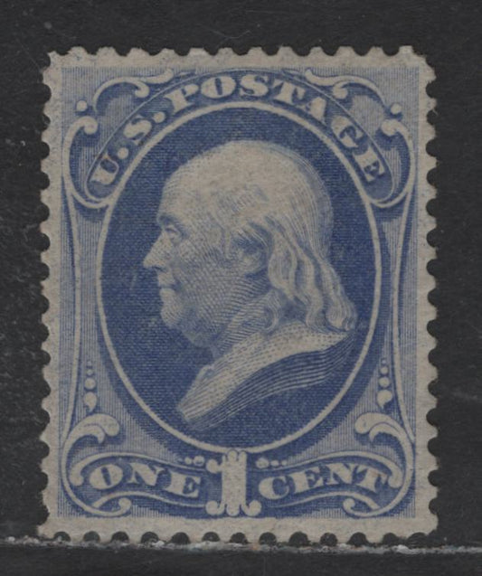 Lot 173 United States Of America SC#156 1c Ultramarine Benjamin Franklin, 1873-1879 Continental Bank Note Large Banknote Issue, A VFOG Single