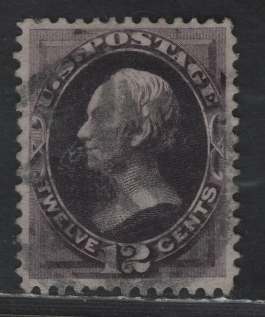 Lot 178 (C) United States Of America SC#162 12c Blackish Violet Henry Clay, 1873-1879 Continental Bank Note Large Banknote Issue, A VF Used Single