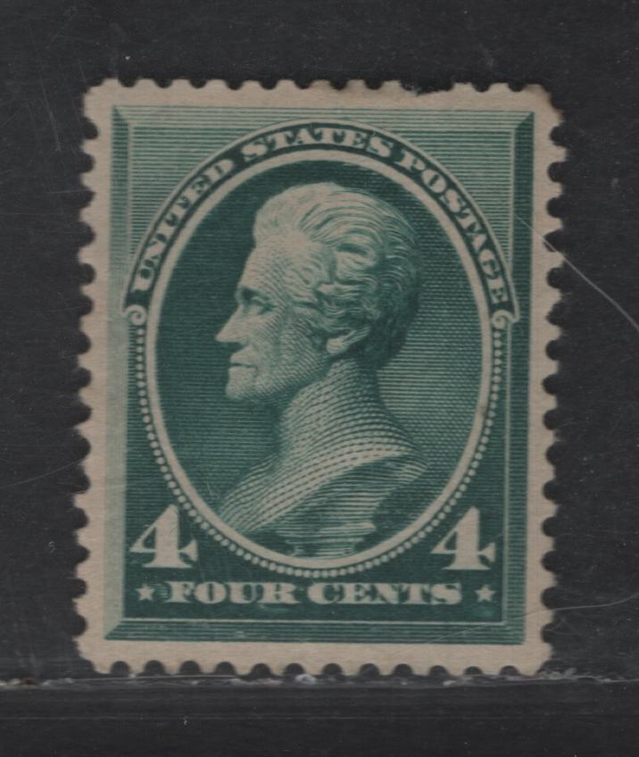 Lot 196 United States Of America SC#211 4c Blue Green Andrew Jackson, 1881-1883 Re-Engraved & New Design Large Banknote Issue, A VFOG Single One Creased Perf. At Top