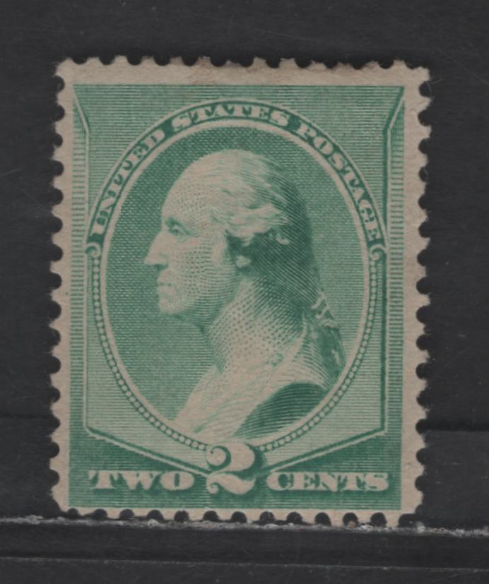 Lot 198 United States Of America SC#213 2c Green George Washington, 1887-1888 Revised Colours Large Banknote Issue, A Fine OG Single