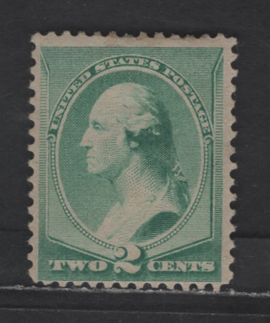 Lot 198 United States Of America SC#213 2c Green George Washington, 1887-1888 Revised Colours Large Banknote Issue, A Fine OG Single