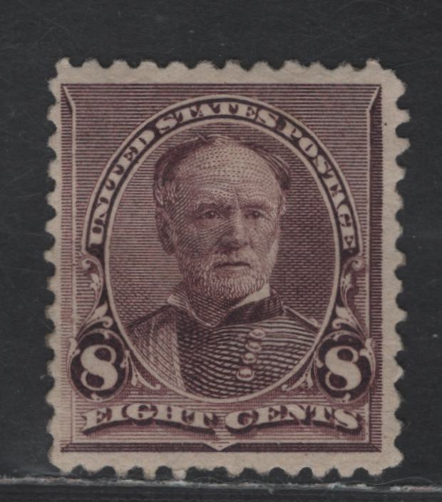 Lot 208 United States Of America SC#225 8c Lilac William T. Sherman, 1890-1893 Small Banknote Issue, A VGOG Single Horizontal Crease