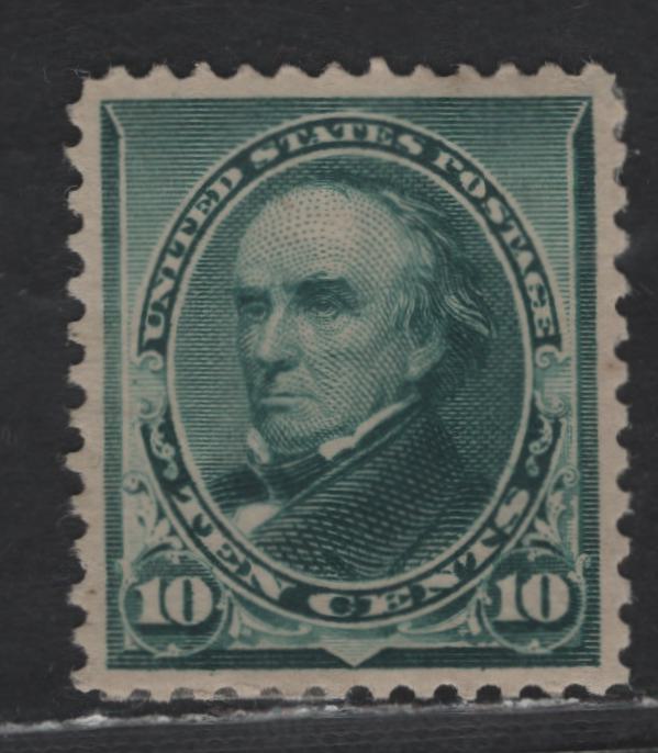 Lot 209 United States Of America SC#226 10c Blue Green Daniel Webster, 1890-1893 Small Banknote Issue, A VFOG Single Large Part OG