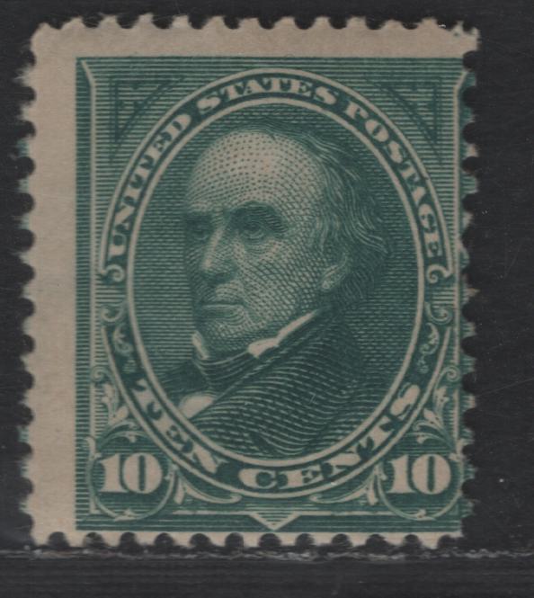 Lot 223 United States Of America SC#258 10c Blue Green Daniel Webster, 1894 Unwatermarked First Bureau Banknote Issue, A Good OG Single Moderate Hinge Thin