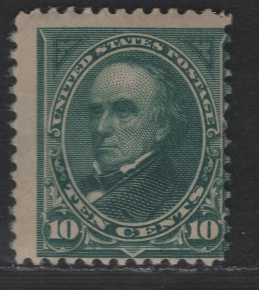 Lot 223 United States Of America SC#258 10c Blue Green Daniel Webster, 1894 Unwatermarked First Bureau Banknote Issue, A Good OG Single Moderate Hinge Thin