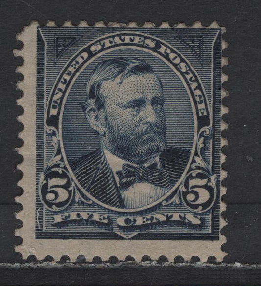 Lot 231 United States Of America SC#281 5c Dark Blue Ulysses S. Grant, 1895-1903 Watermarked First Bureau Banknote Issue, A Fine OG Single