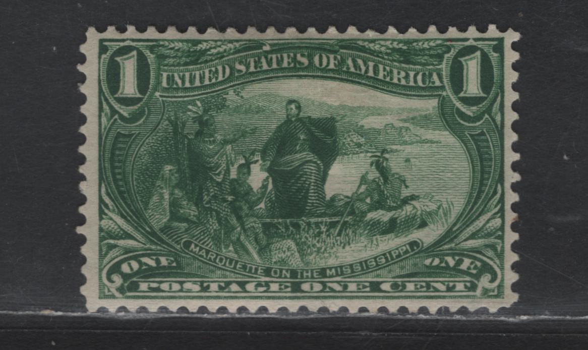 Lot 240 United States Of America SC#285 1c Dark Yellow Green Marquette On The Mississippi, 1898 Trans-Mississippi Issue, A VFOG Single