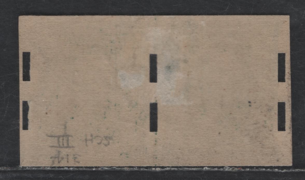 Lot 249 United States Of America SC#314 1c Blue Green Benjamin Franklin, 1902-1908 Second Bureau Issue, A VFOG Single Imperf Pair With Type III Schermack Perforations