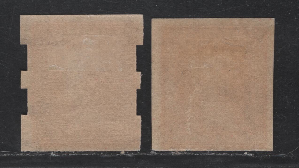 Lot 263 United States Of America SC#368 & var 2c Carmine Abraham Lincoln, 1909 Lincoln Birth Centenary Issue, 2 Fine OG Singles One With Type III Schermack Perforations