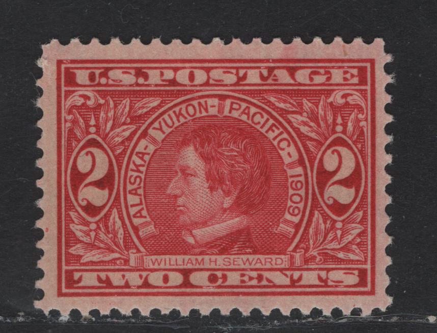 Lot 264 United States Of America SC#370 2c Carmine William H. Seward, 1909 Alaska-Yukon Pacific Exposition Issue, A VFNH Single