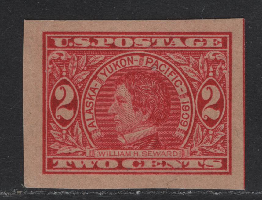 Lot 265 United States Of America SC#371 2c Carmine William H. Seward, 1909 Alaska-Yukon Pacific Exposition Issue, A VFNH Single Imperforate