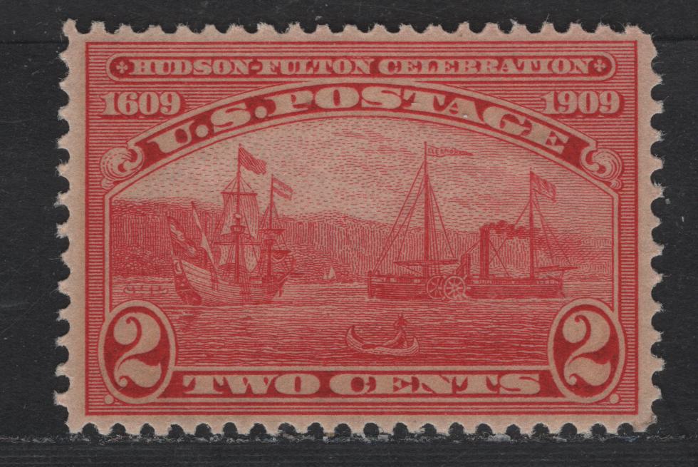 Lot 268 United States Of America SC#372 2c Carmine Halfmoon & Steamship, 1909 Hudson-Fulton Celebration Issue, A VFNH Single